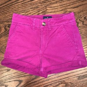 AEO HIGH RISE SHORTIE— STRETCH SHORTS
